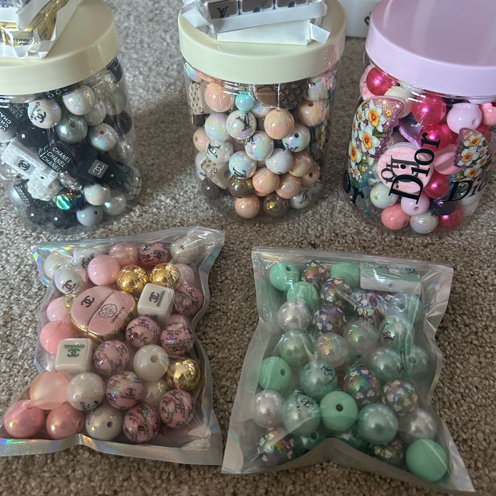 Dior Assorted Bead Collection in Pink, Gold, and Green